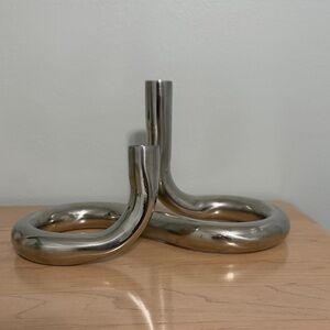 Target Silver Twisted Candle Holder